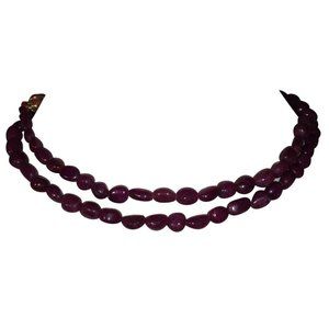 Ruby Nugget Bead Necklace